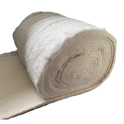 1 Metre - Natural Wool Cotton Felt by MASTA Upholstery 27" Wide FR Upholstery Flock Filling Wadding Padding - 1m