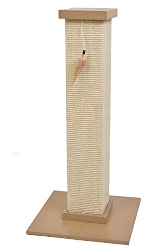 CA&T Heavy Duty Large Cat Scratching Post | Ultimate Cat Scratcher Post in Beige Colour Made From Durable Material For Heavy Use | Cat Scratch Post Perfect For Indoor/Outdoor Cats